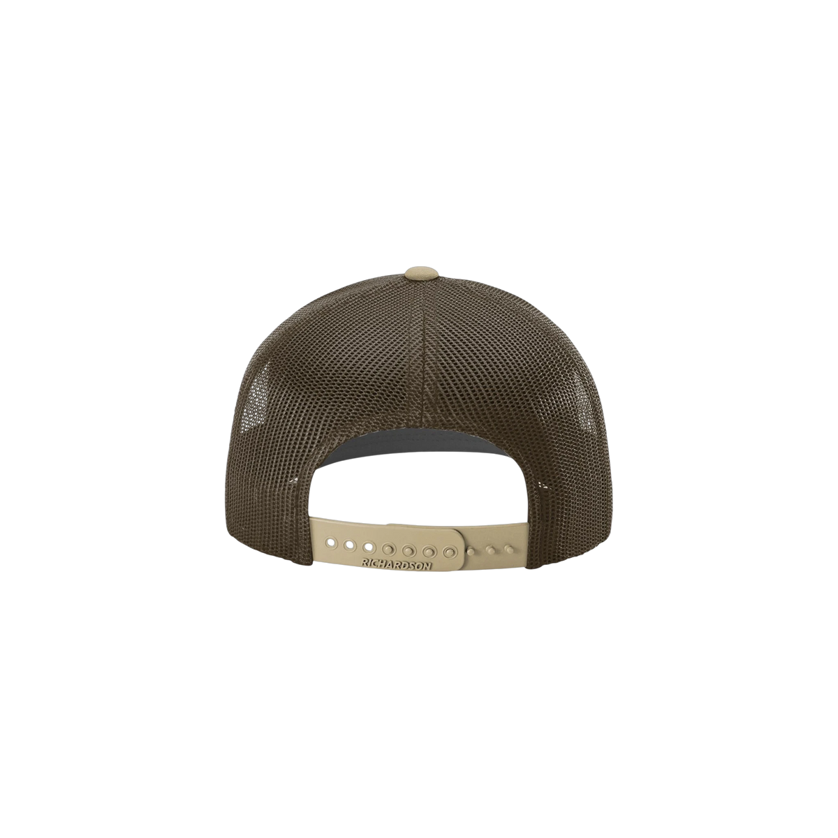 Richardson Trucker in Brown/ Brown/ Khaki — custom branded by Motive