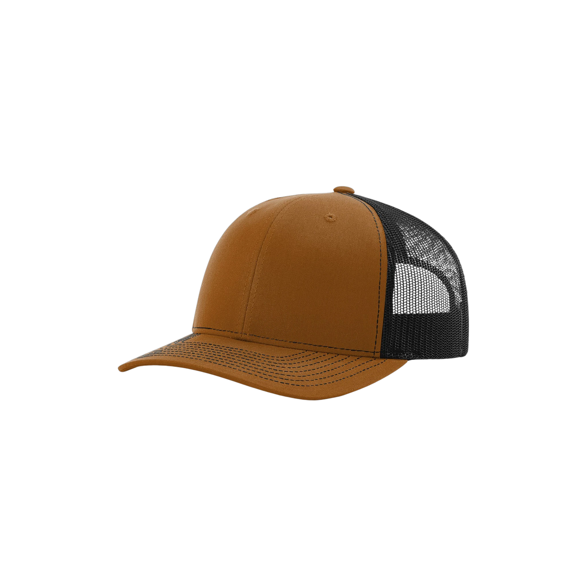 Richardson Trucker in Caramel/ Black — custom branded by Motive
