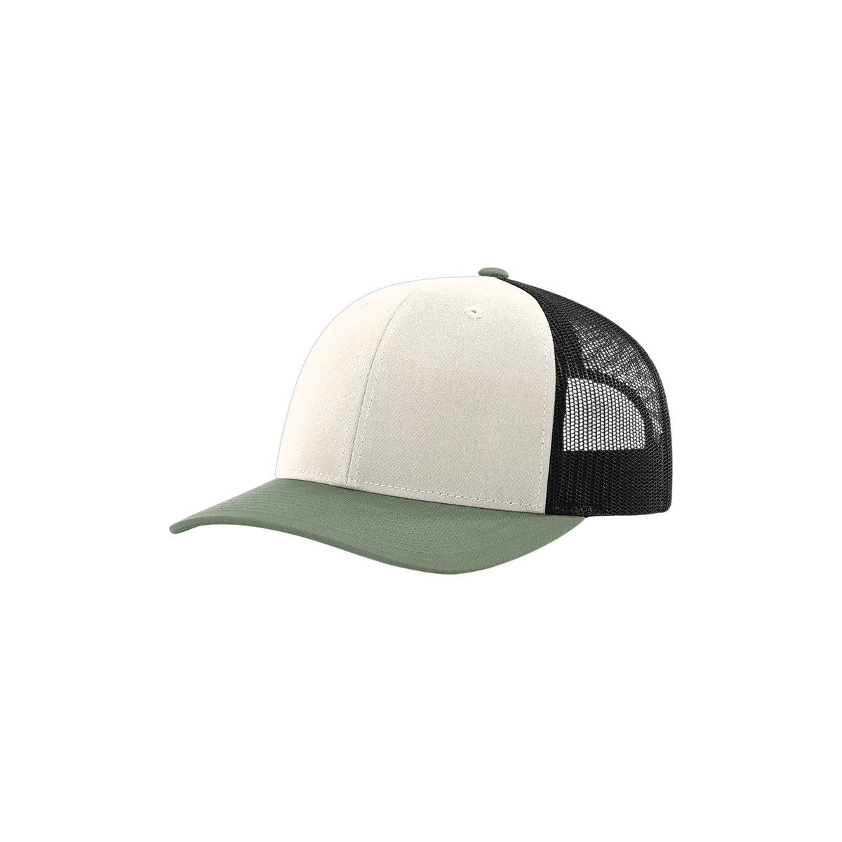 Richardson Trucker in Cream/ Black/ Loden