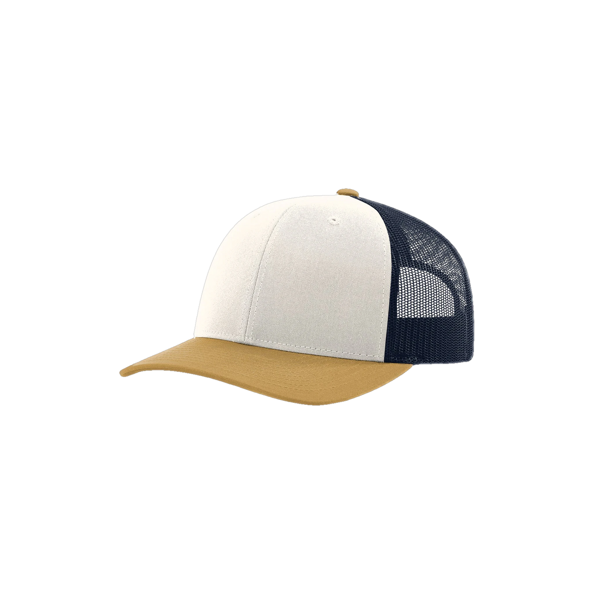 Richardson Trucker in Cream/ Navy/ Amber Gold