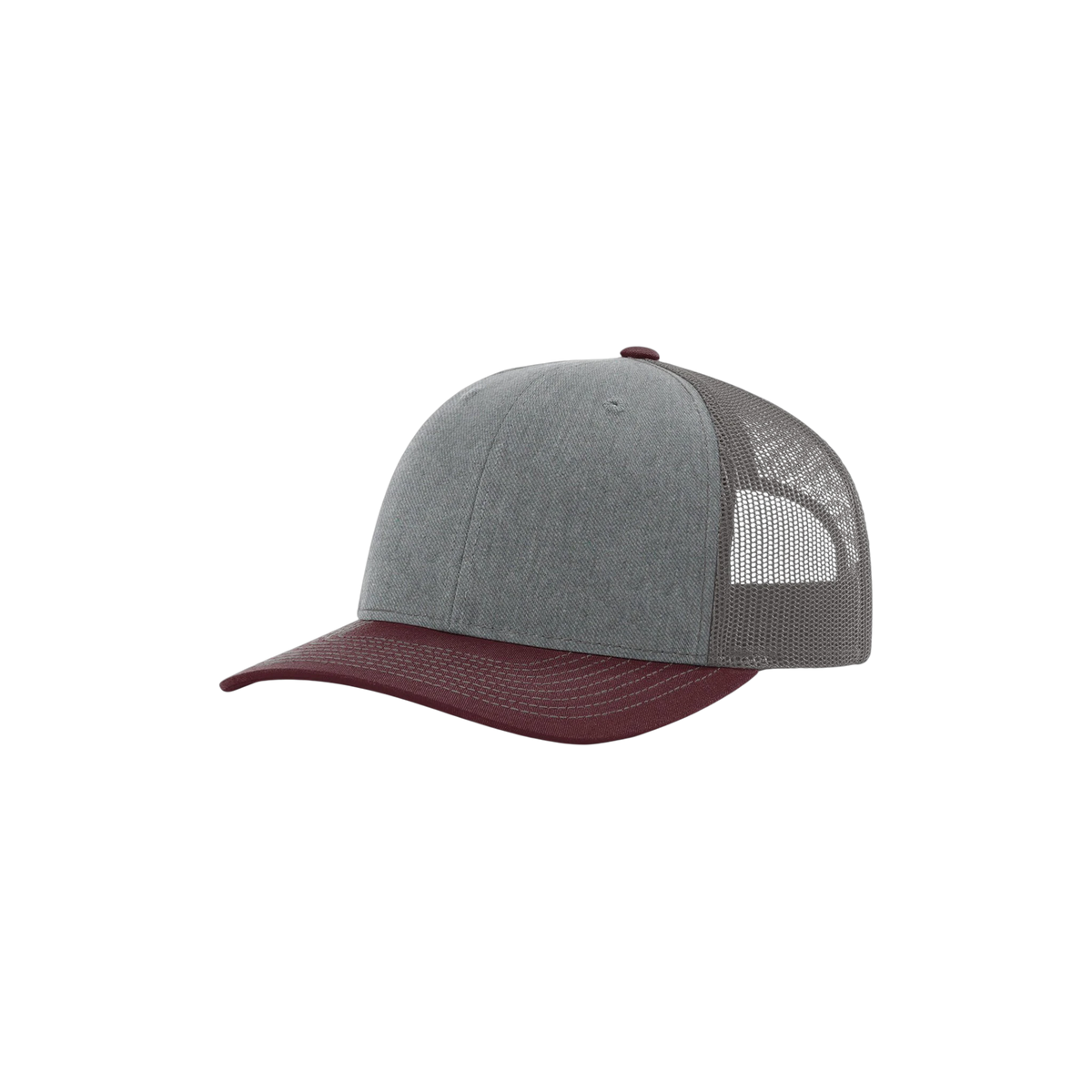 Richardson Trucker in Heather Grey/ Charcoal/ Maroon
