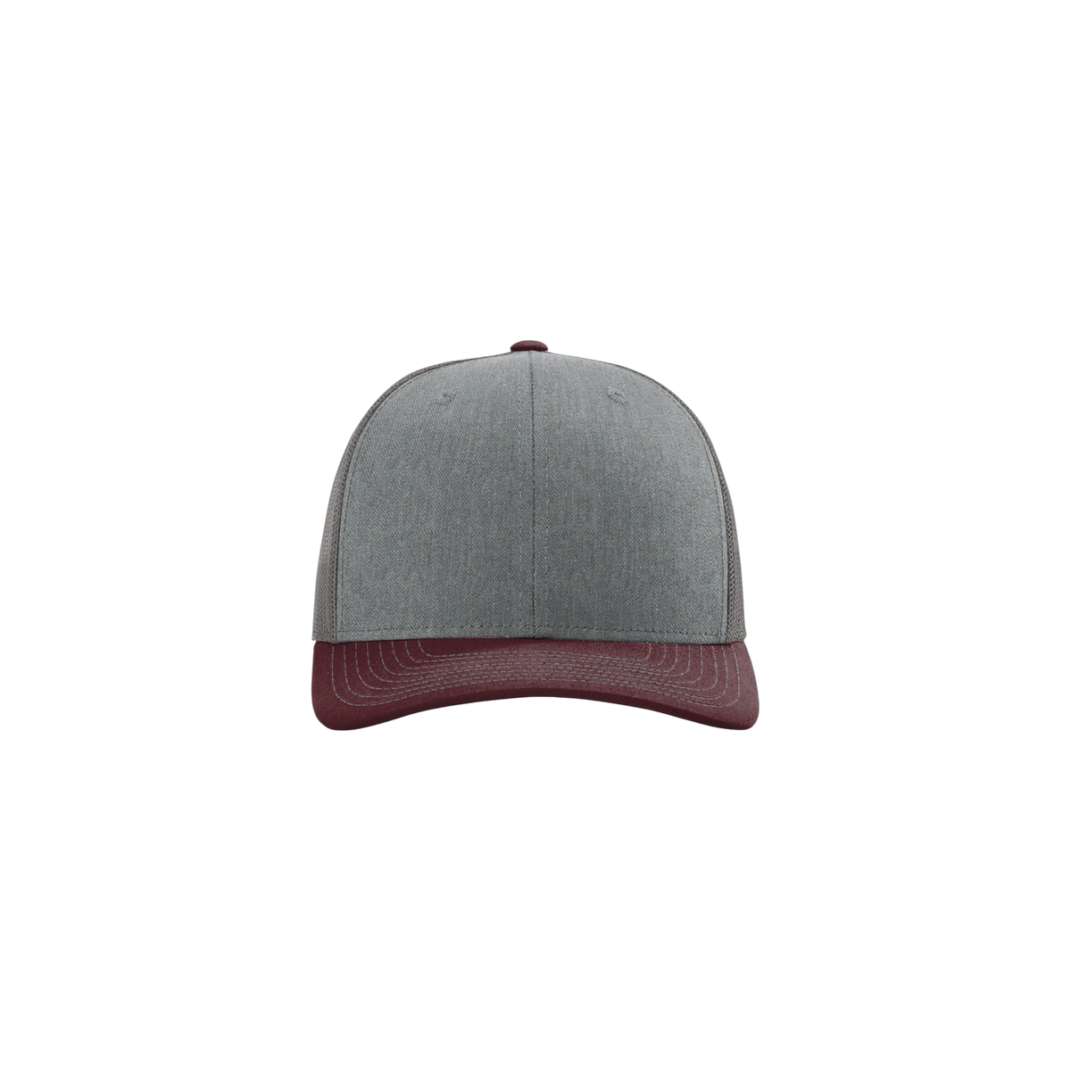 Richardson Trucker in Heather Grey/ Charcoal/ Maroon
