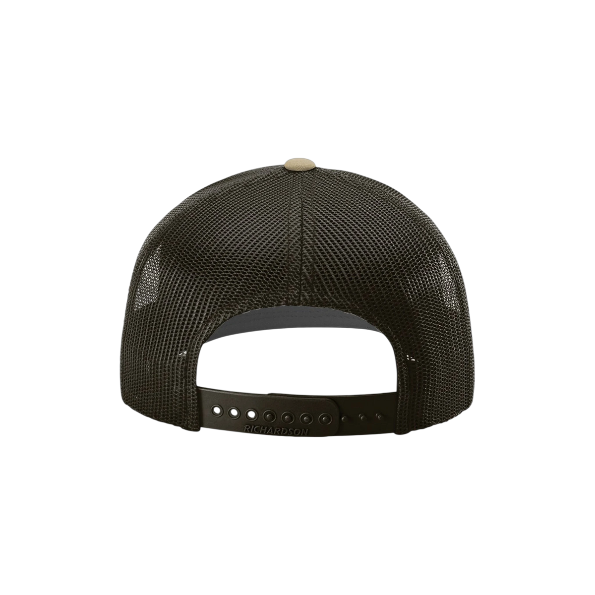 Richardson Trucker in Khaki/ Coffee — custom branded by Motive