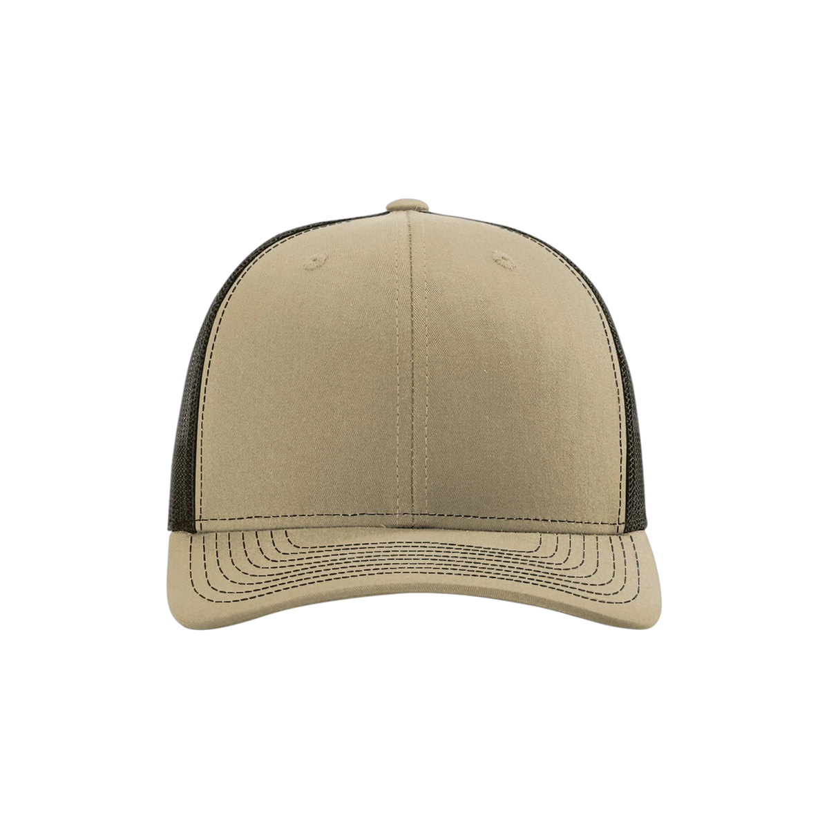 Richardson Trucker in Khaki/ Coffee — custom branded by Motive