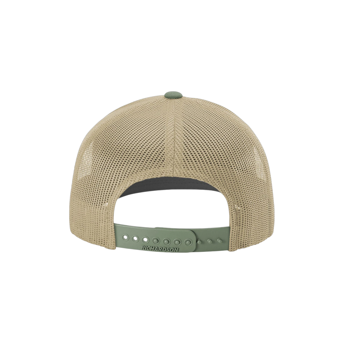 Richardson Trucker in Khaki/ Khaki/ Loden — custom branded by Motive