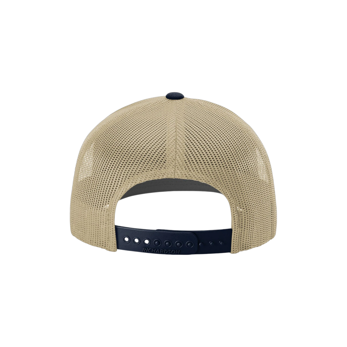 Richardson Trucker in Khaki/ Khaki/ Navy — custom branded by Motive