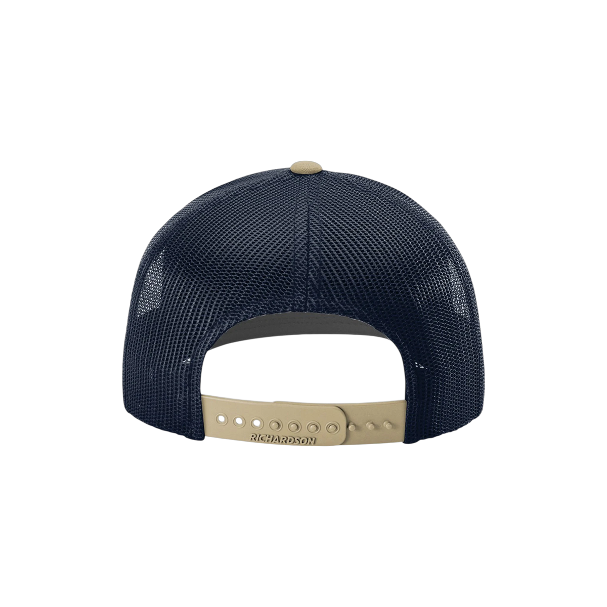 Richardson Trucker in Navy/ Navy/ Khaki — custom branded by Motive