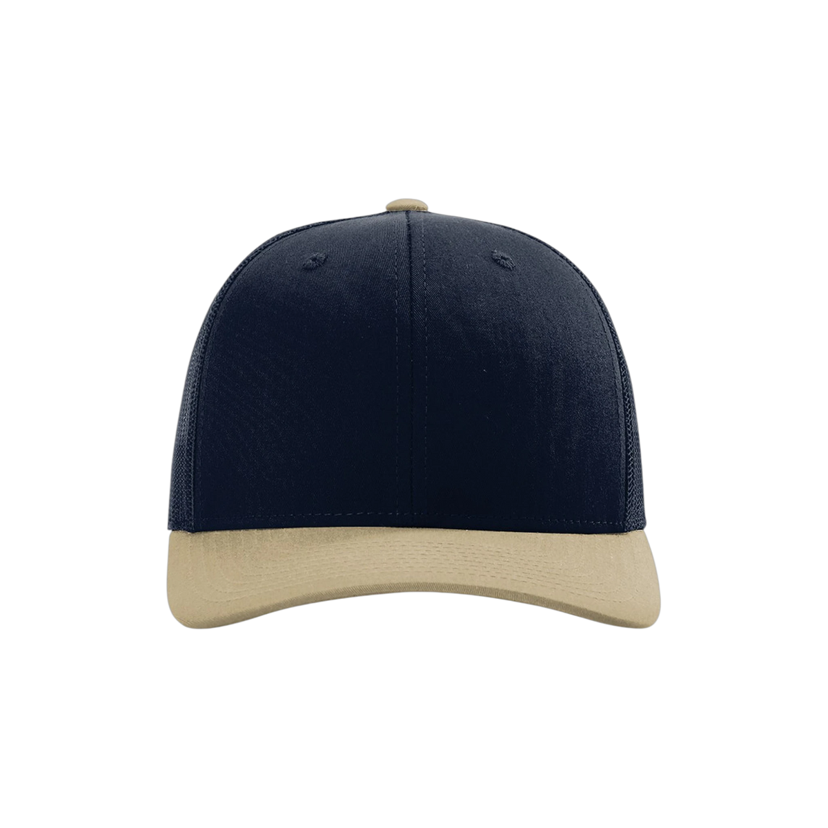 Richardson Trucker in Navy/ Navy/ Khaki — custom branded by Motive