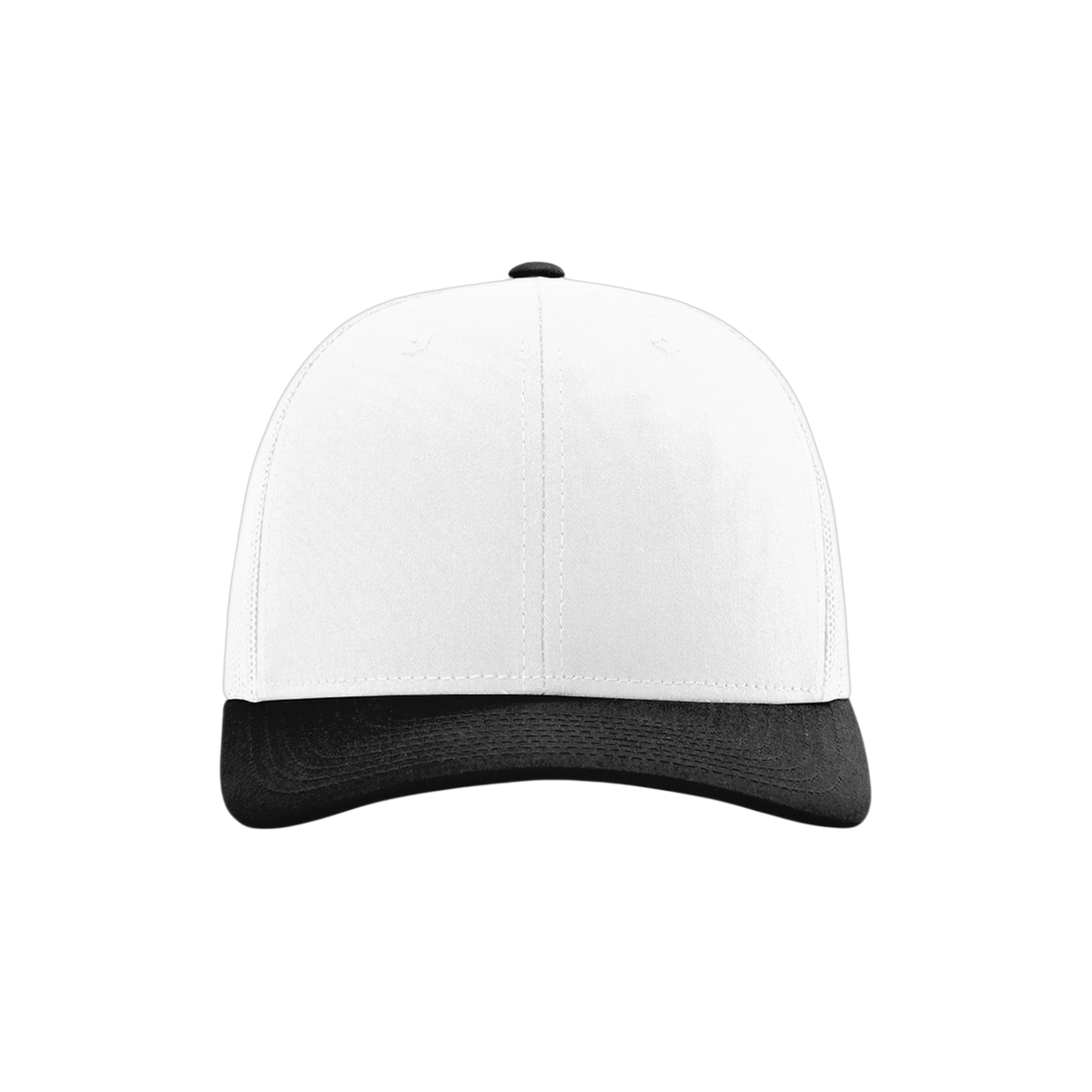 Richardson Trucker in White/ White/ Black — custom branded by Motive