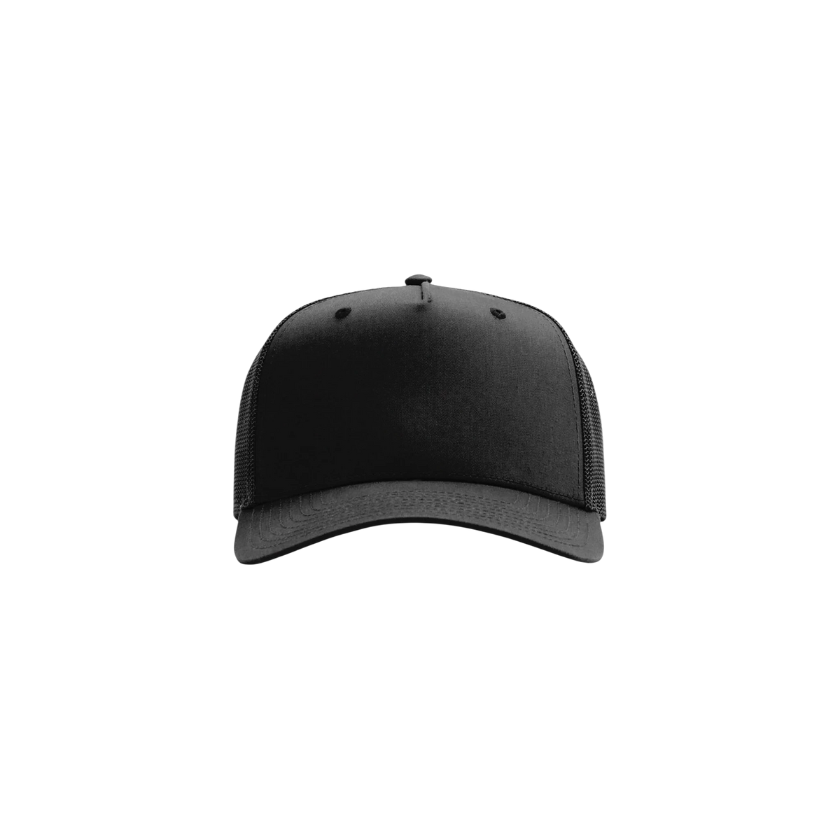 Richardson Five-Panel Champ Trucker in Black