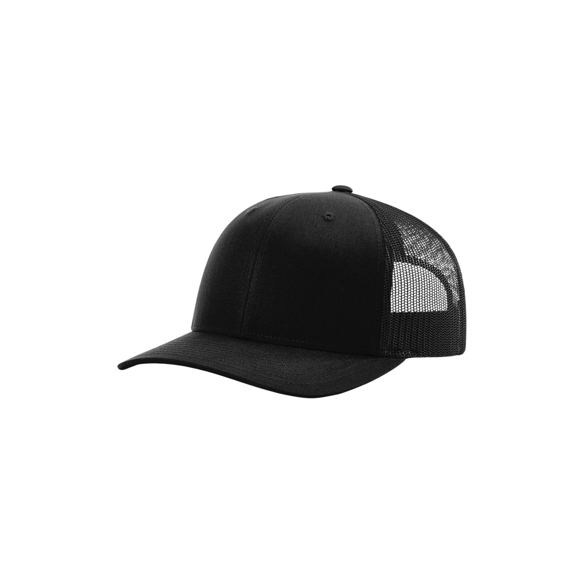 Richardson R-Flex Adjustable Trucker in Black — custom branded by Motive