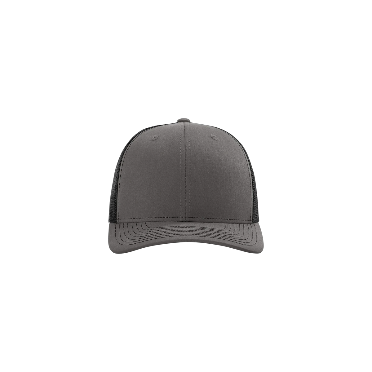 Richardson R-Flex Adjustable Trucker in Charcoal/ Black — custom branded by Motive