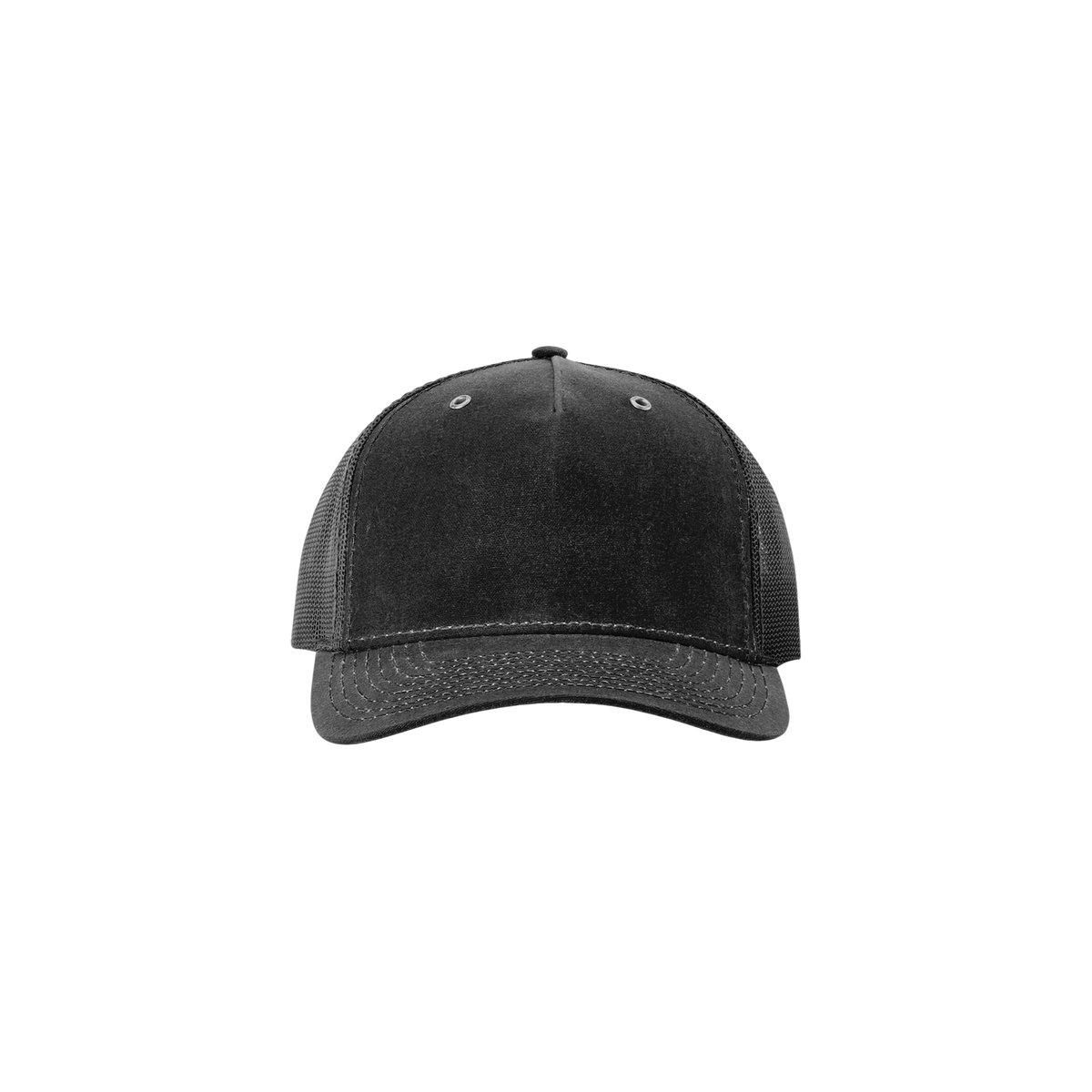 Richardson Hawthorne Waxed Cap in Black — custom branded by Motive