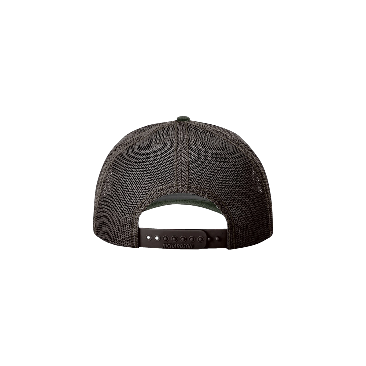 Richardson Hawthorne Waxed Cap in Dark Olive/ Coffee — custom branded by Motive