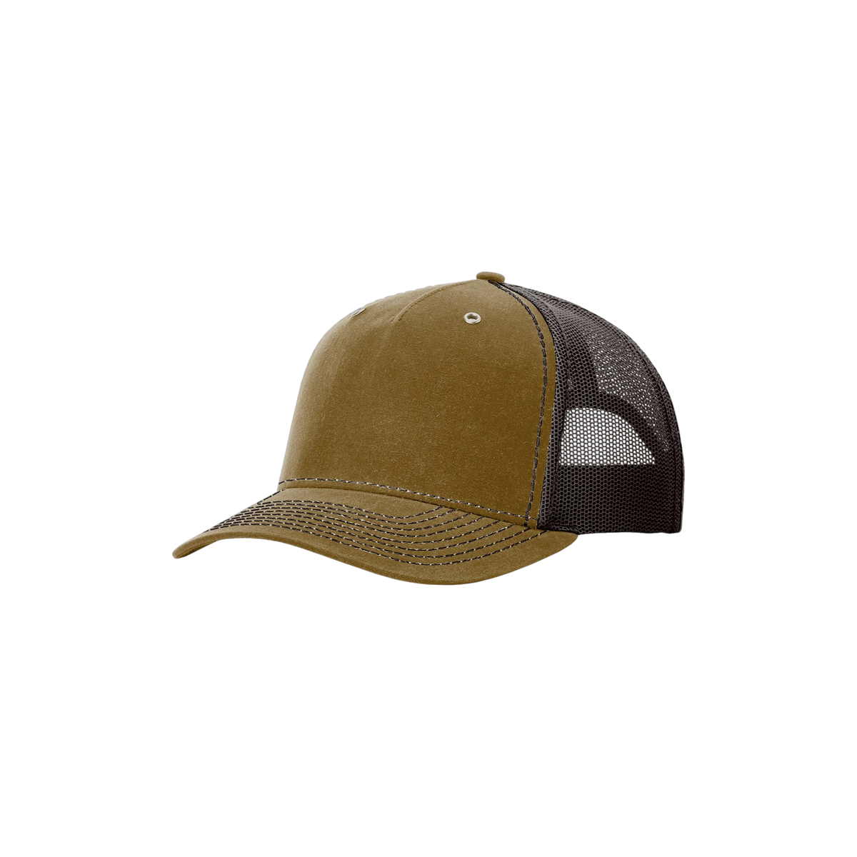 Richardson Hawthorne Waxed Cap in Whiskey/ Brown — custom branded by Motive