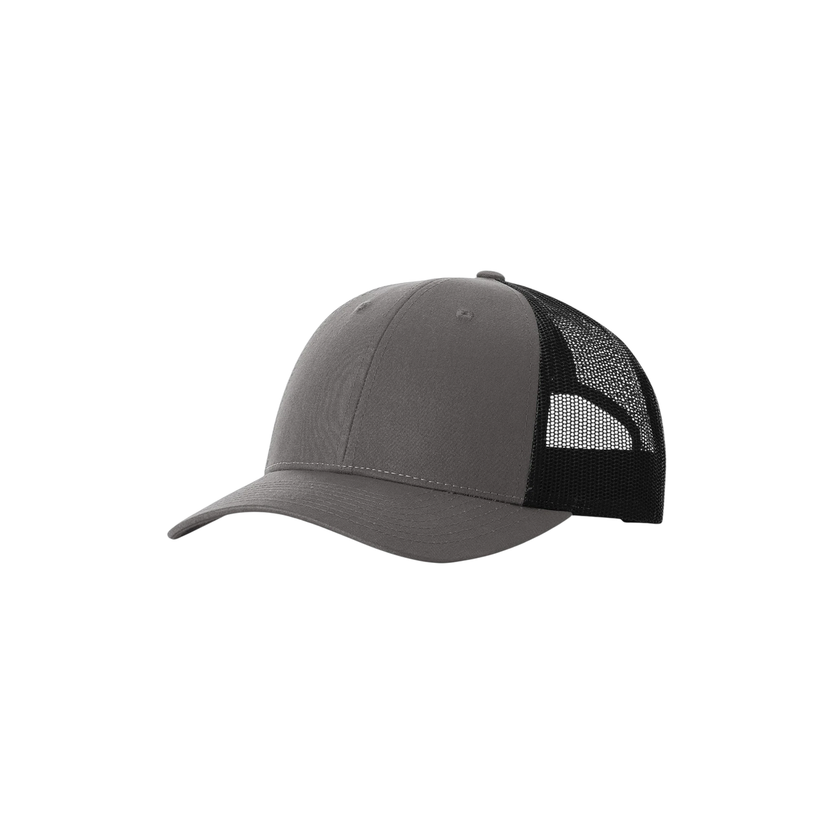 Richardson Low Pro Trucker in Charcoal/ Black — custom branded by Motive