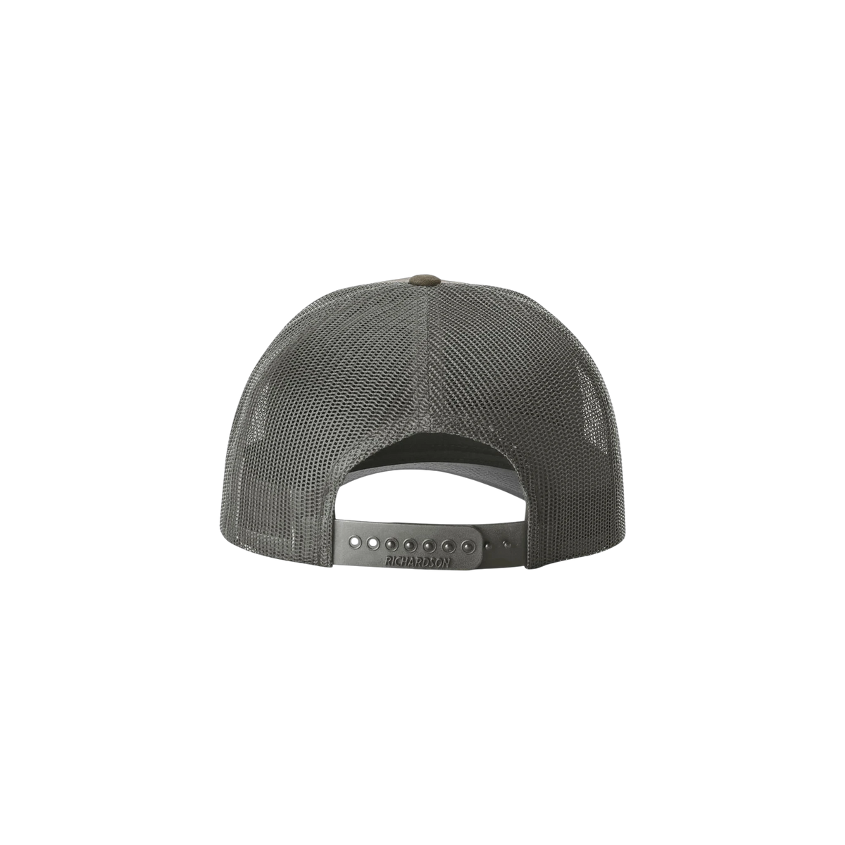 Richardson Low Pro Trucker in Chocolate Chip/ Grey Brown — custom branded by Motive