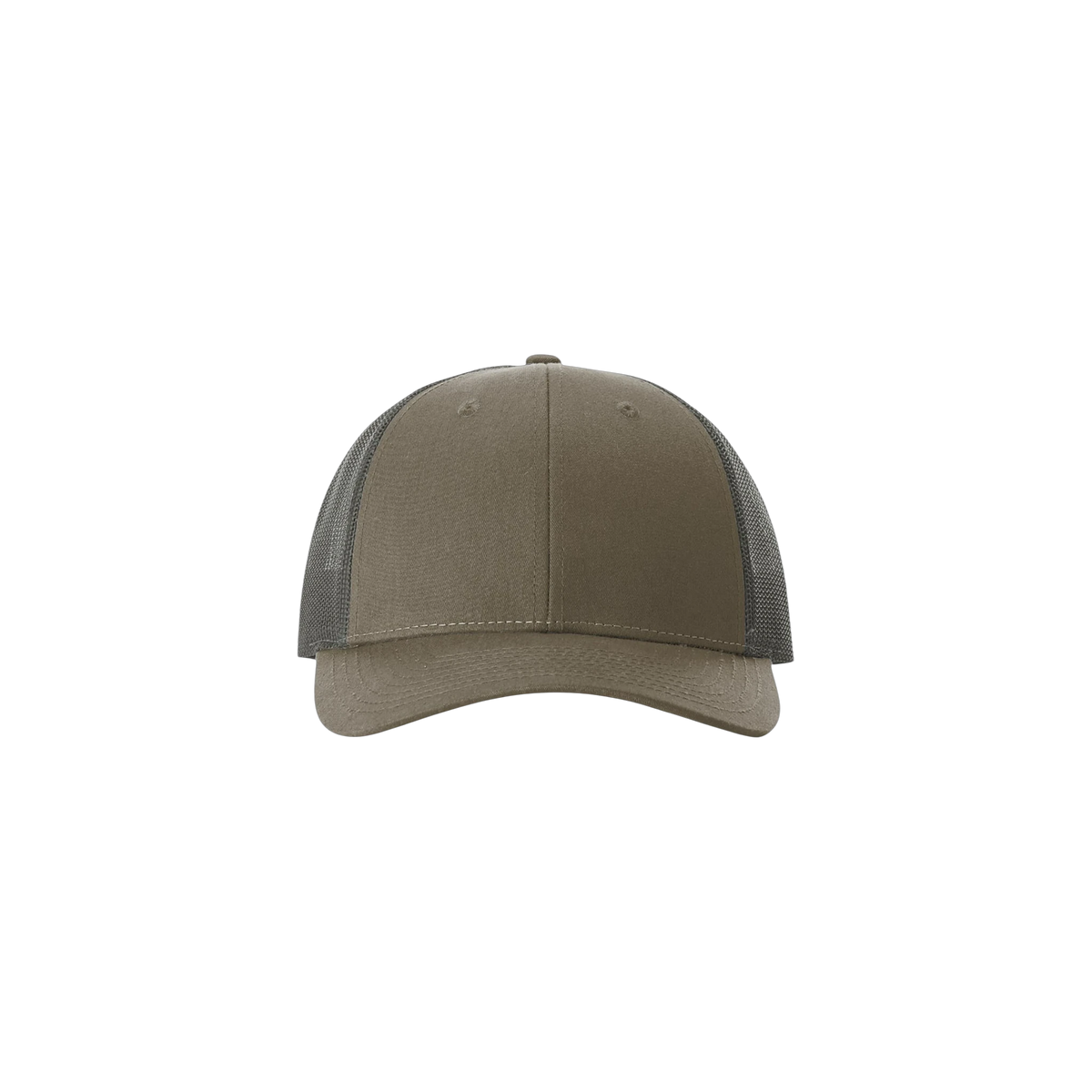 Richardson Low Pro Trucker in Chocolate Chip/ Grey Brown — custom branded by Motive