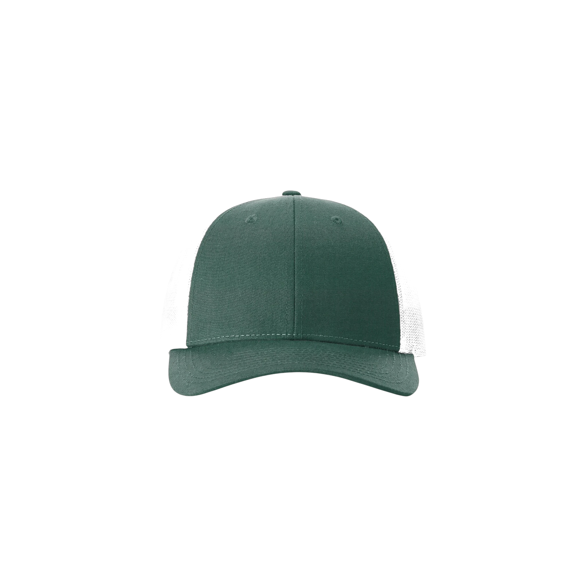 Richardson Low Pro Trucker in Dark Green Heather/ Light Grey — custom branded by Motive