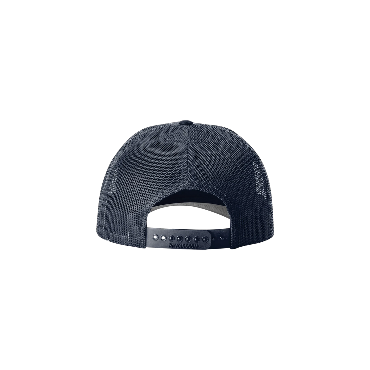 Richardson Low Pro Trucker in Navy — custom branded by Motive
