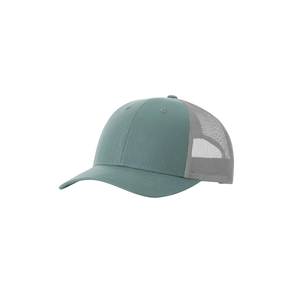 Richardson Low Pro Trucker in Smoke Blue/ Aluminum — custom branded by Motive