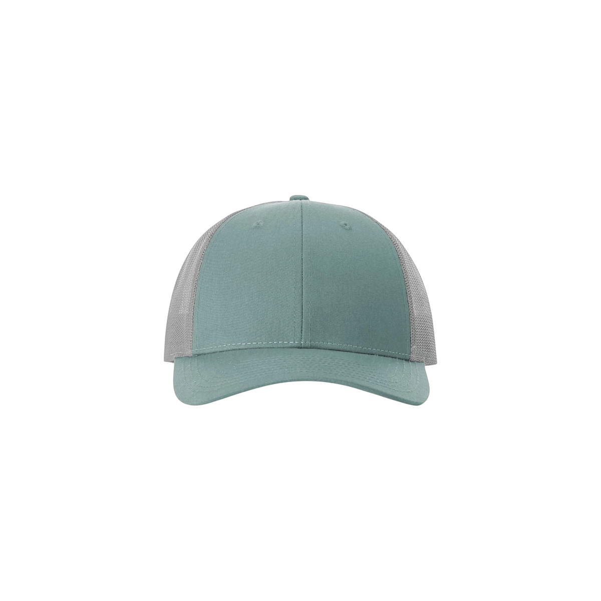 Richardson Low Pro Trucker in Smoke Blue/ Aluminum — custom branded by Motive