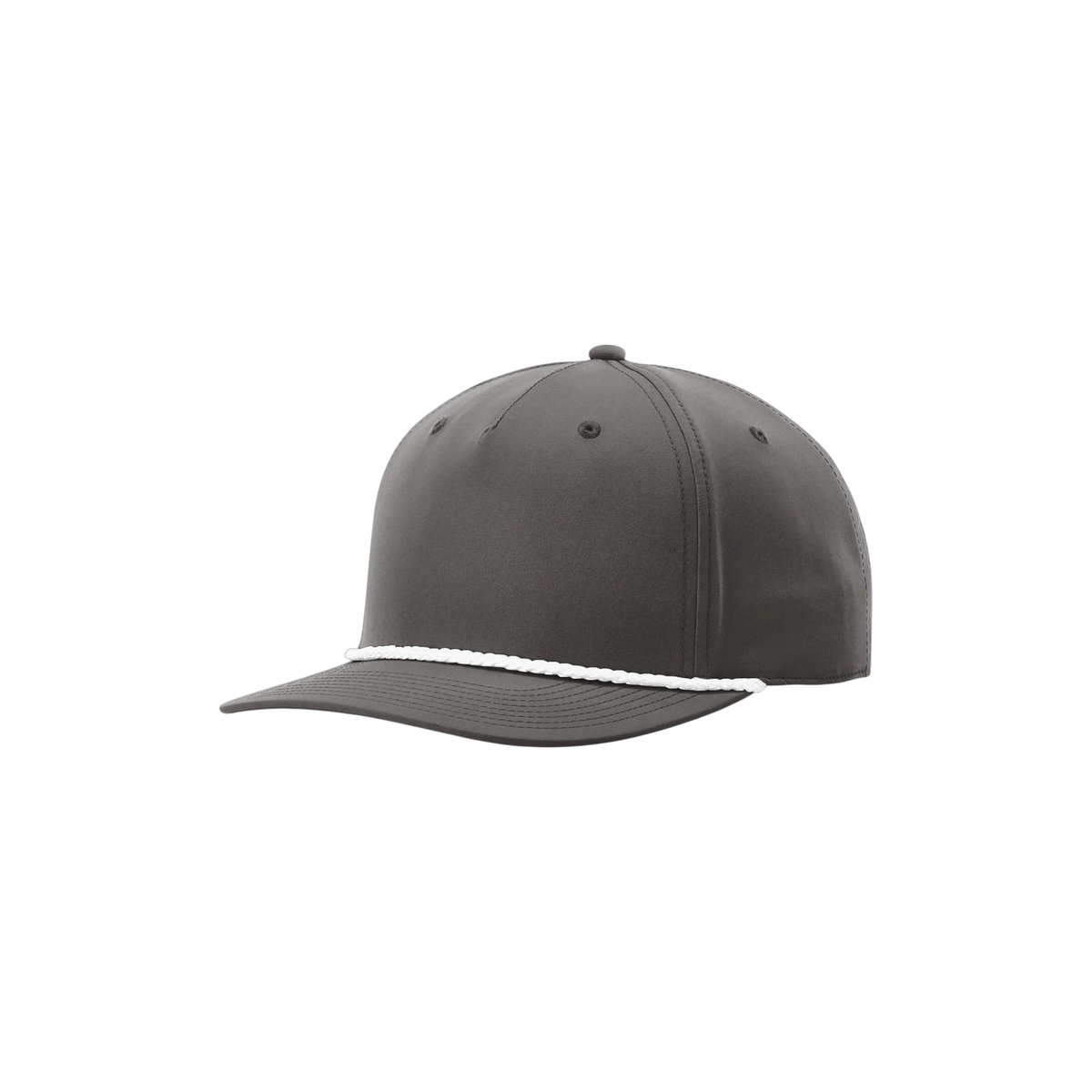Richardson 5-Panel Rope Cap in Dark Grey/ White — custom branded by Motive