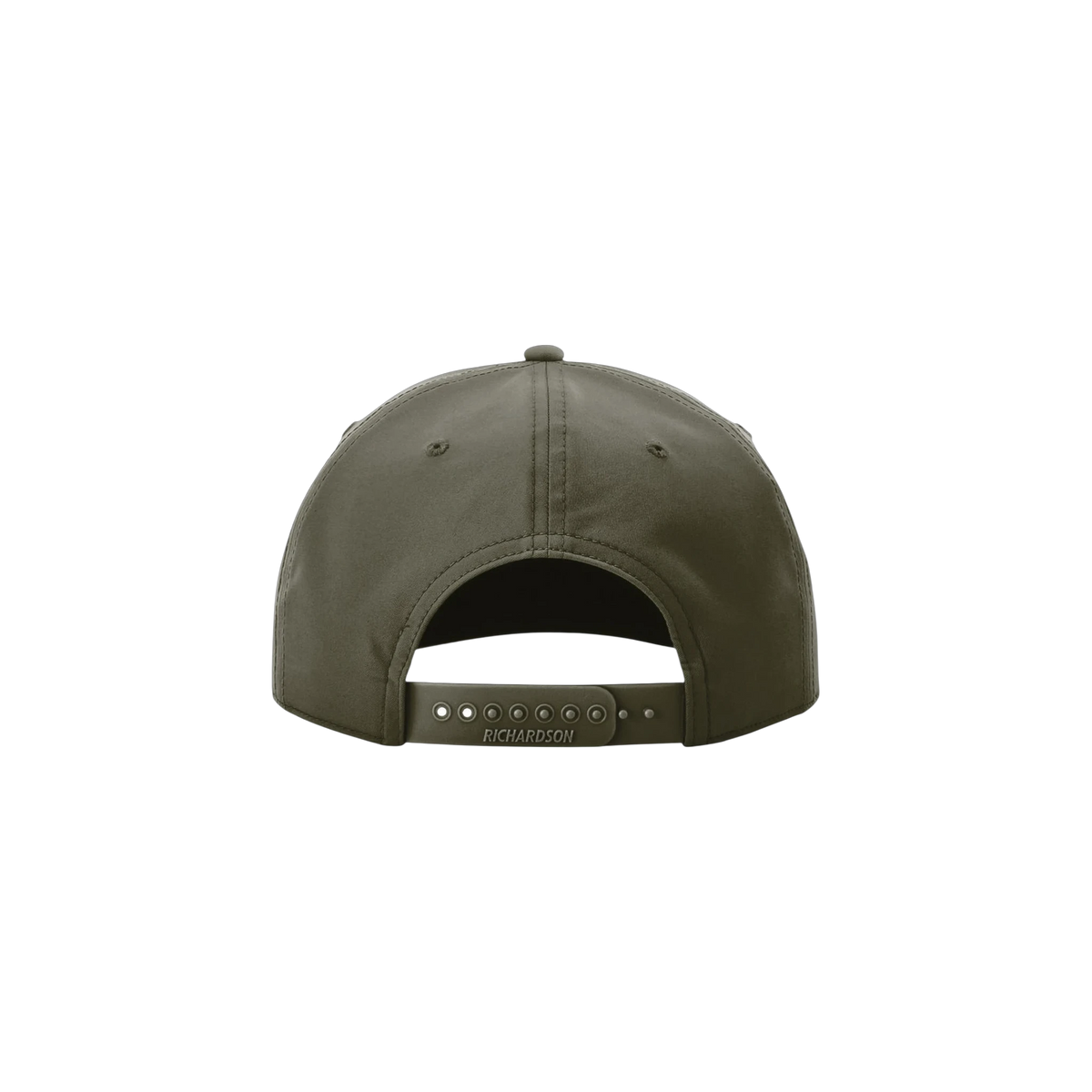 Richardson 5-Panel Rope Cap in Dark Olive/ White — custom branded by Motive