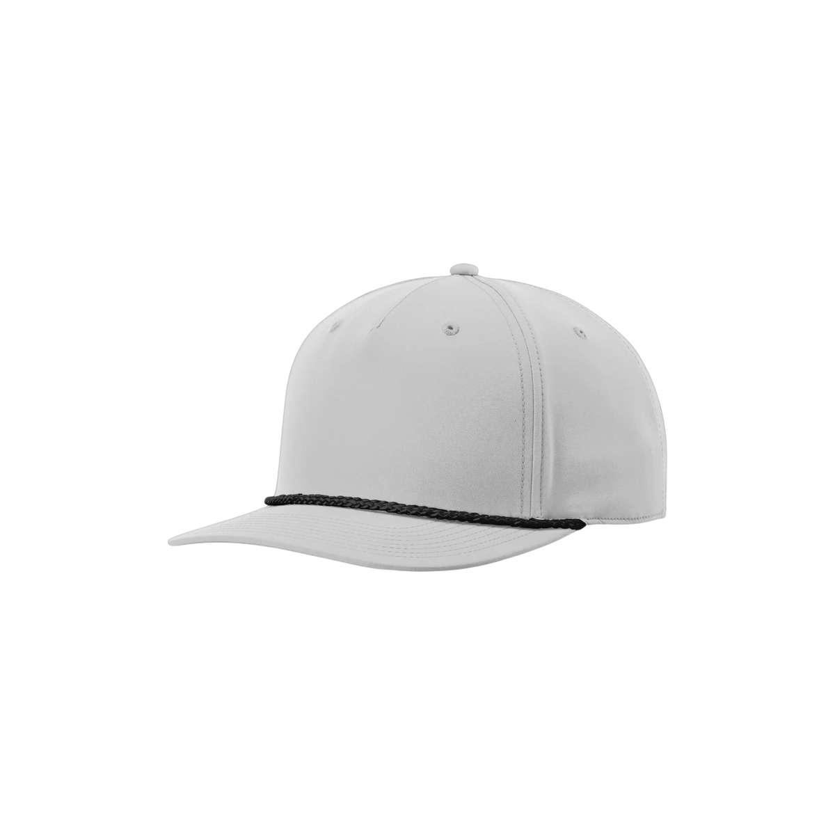 Richardson 5-Panel Rope Cap in Light Grey/ Black — custom branded by Motive