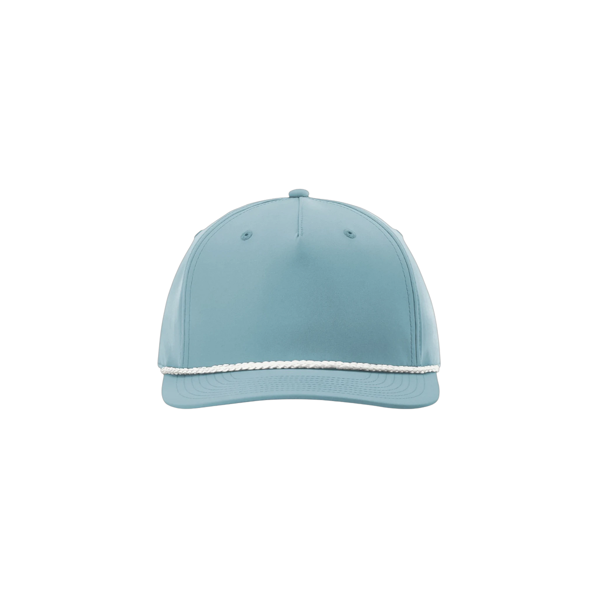 Richardson 5-Panel Rope Cap in Smoke Blue/ White — custom branded by Motive
