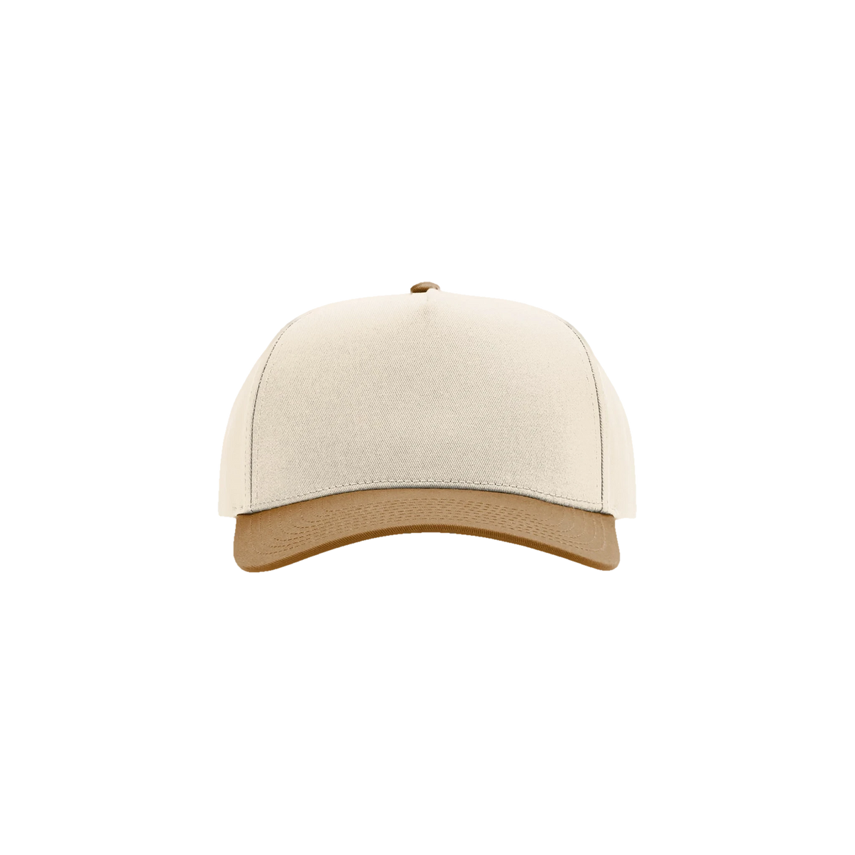 Richardson Full Fabric 5-Panel Champ in Cream/ Cream/ Caramel