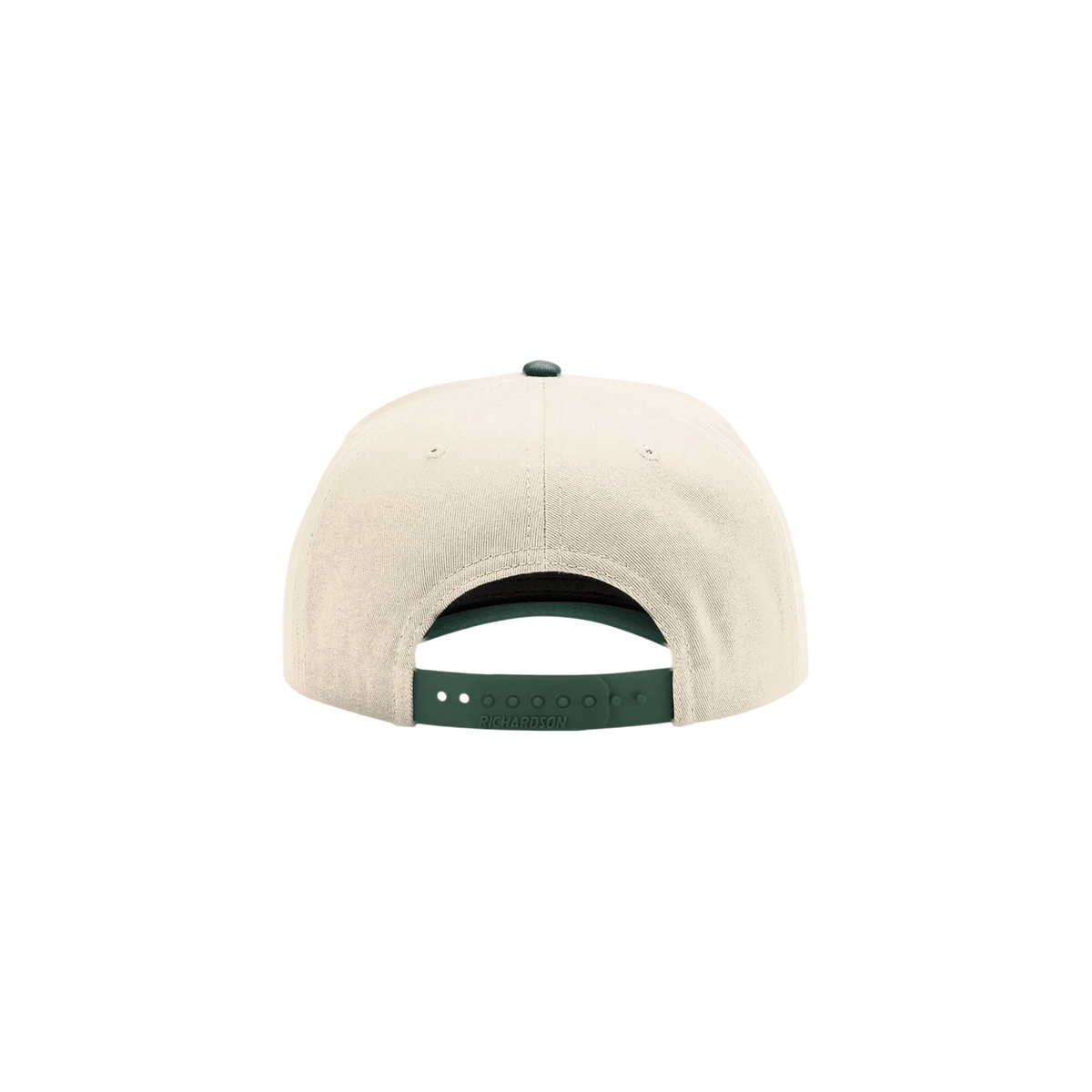 Richardson Full Fabric 5-Panel Champ in Cream/ Cream/ Dark Green