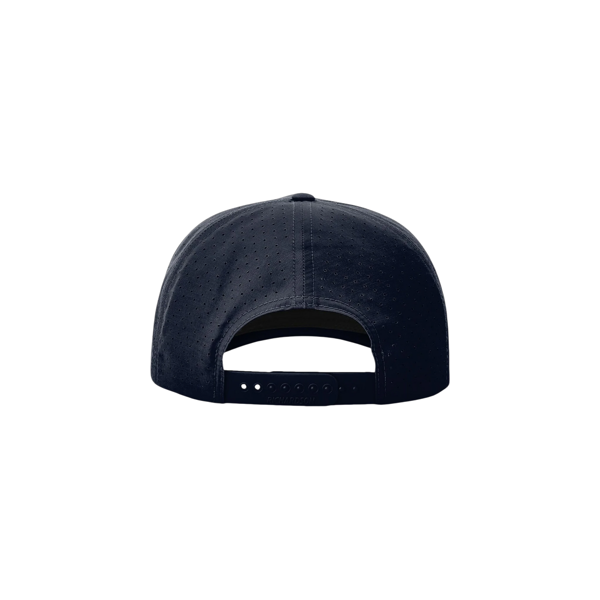 Richardson Laser Perf Performance Rope Cap in Navy/ Midnight Navy Grey Blue — custom branded by Motive
