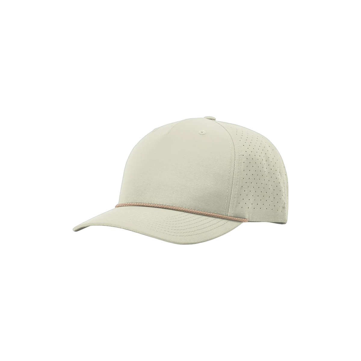 Richardson Laser Perf Performance Rope Cap in Oat Milk/ Elmwood White