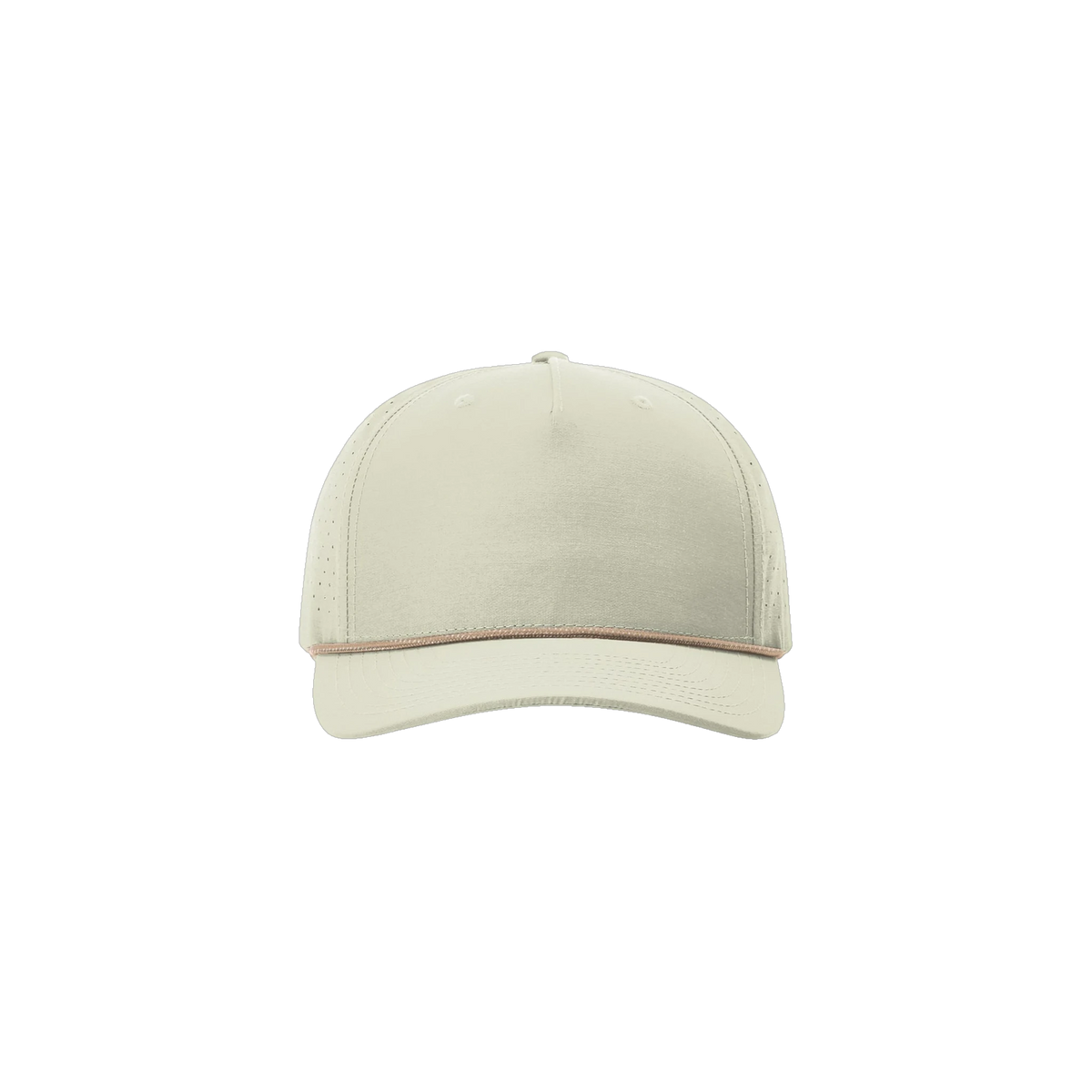 Richardson Laser Perf Performance Rope Cap in Oat Milk/ Elmwood White