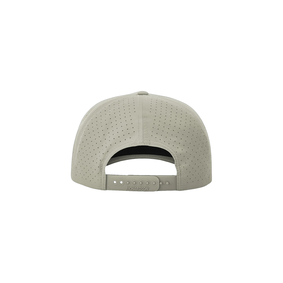 Richardson Laser Perf Performance Rope Cap in Trenchcoat/ Russet Grey — custom branded by Motive
