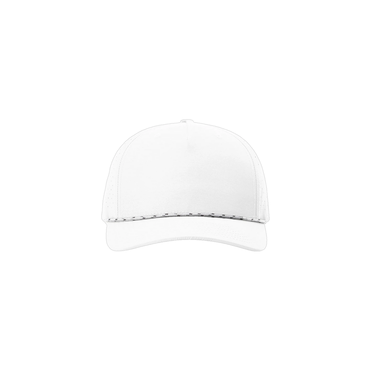 Richardson Laser Perf Performance Rope Cap in White/ White Black