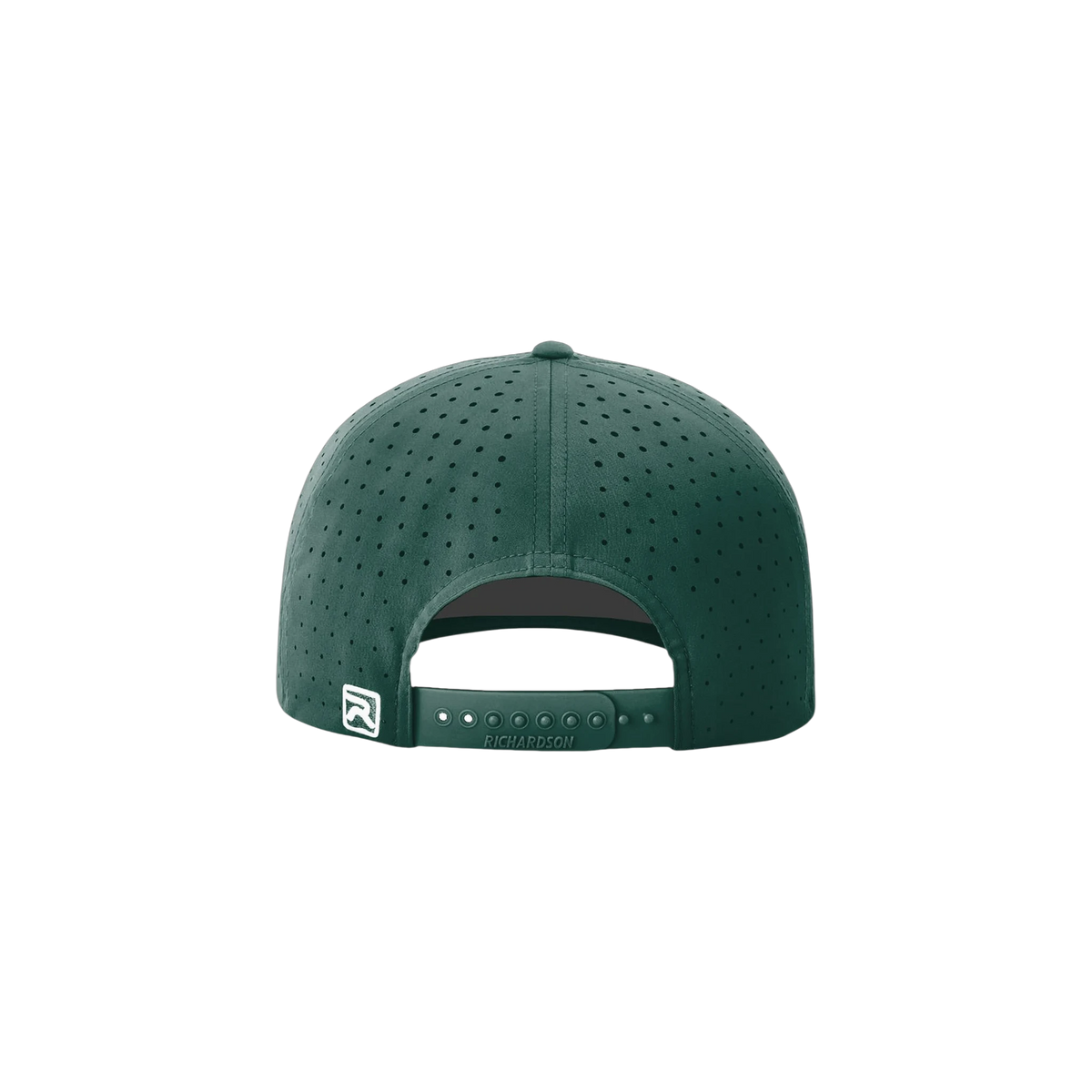 Richardson Laser Perf R-Flex Snapback in Dark Green — custom branded by Motive