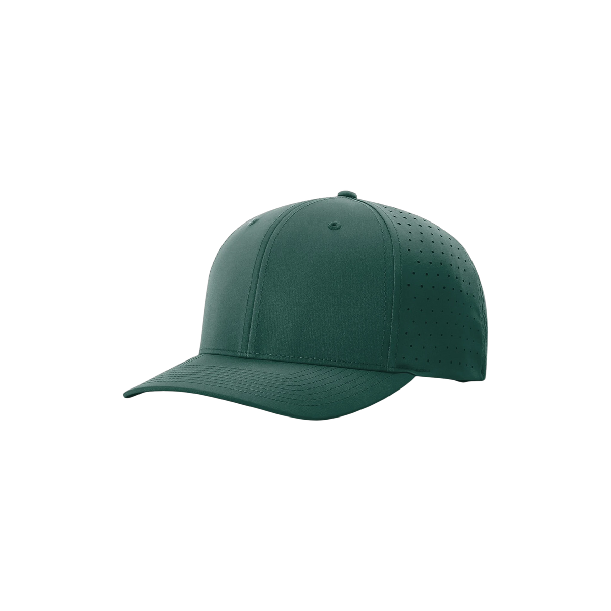 Richardson Laser Perf R-Flex Snapback in Dark Green — custom branded by Motive