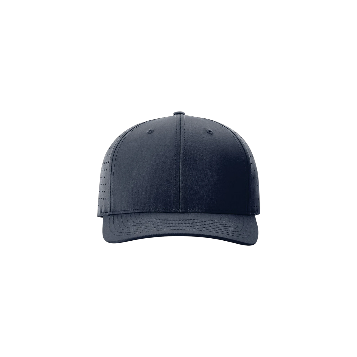 Richardson Laser Perf R-Flex Snapback in Navy — custom branded by Motive