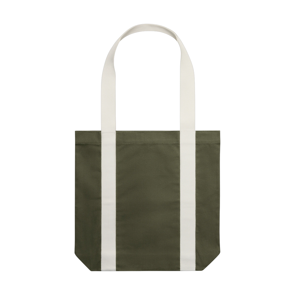 AS Colour Two-Tone Carrie Tote in Army/Cream — custom branded by Motive