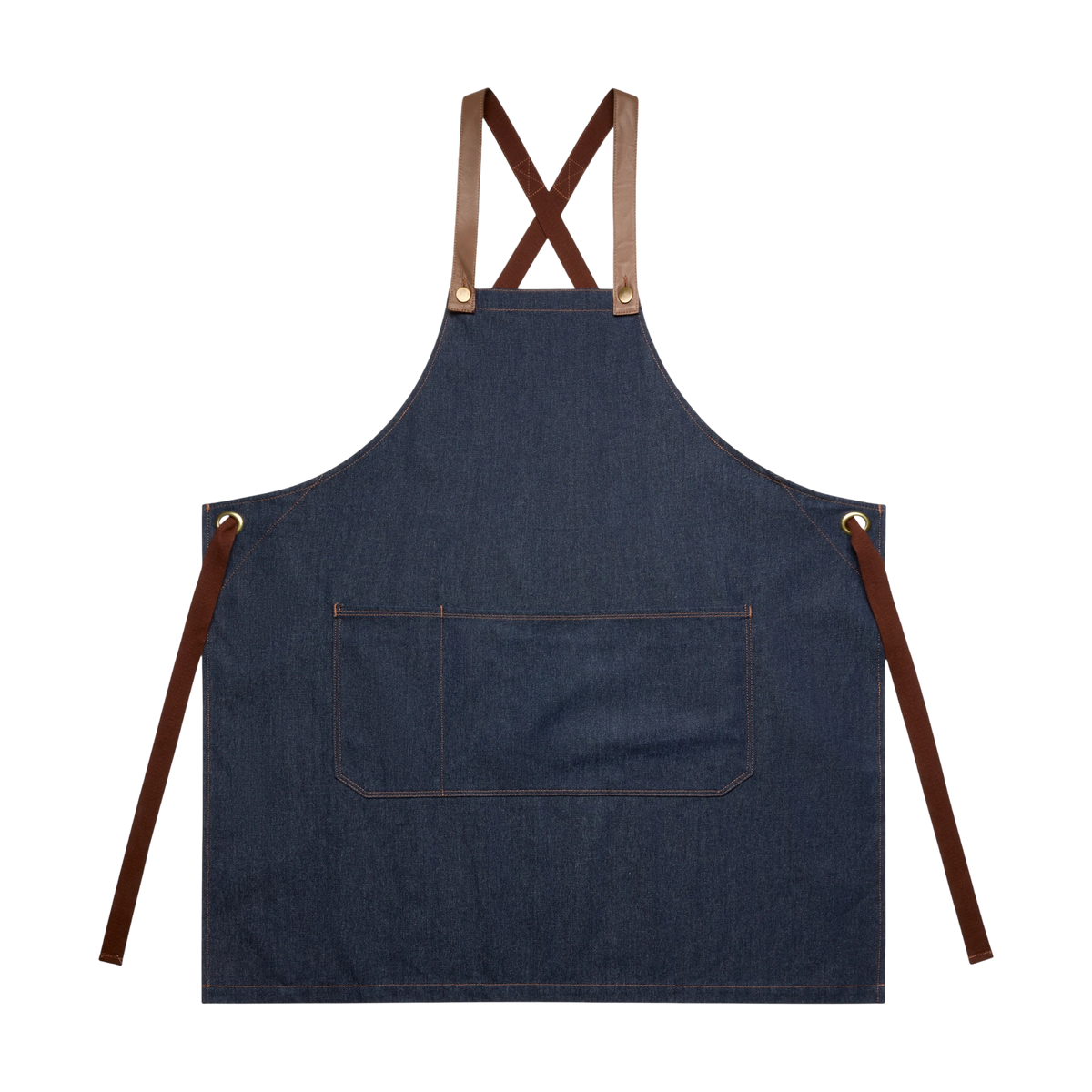 AS Colour Denim Apron in Indigo — custom branded by Motive
