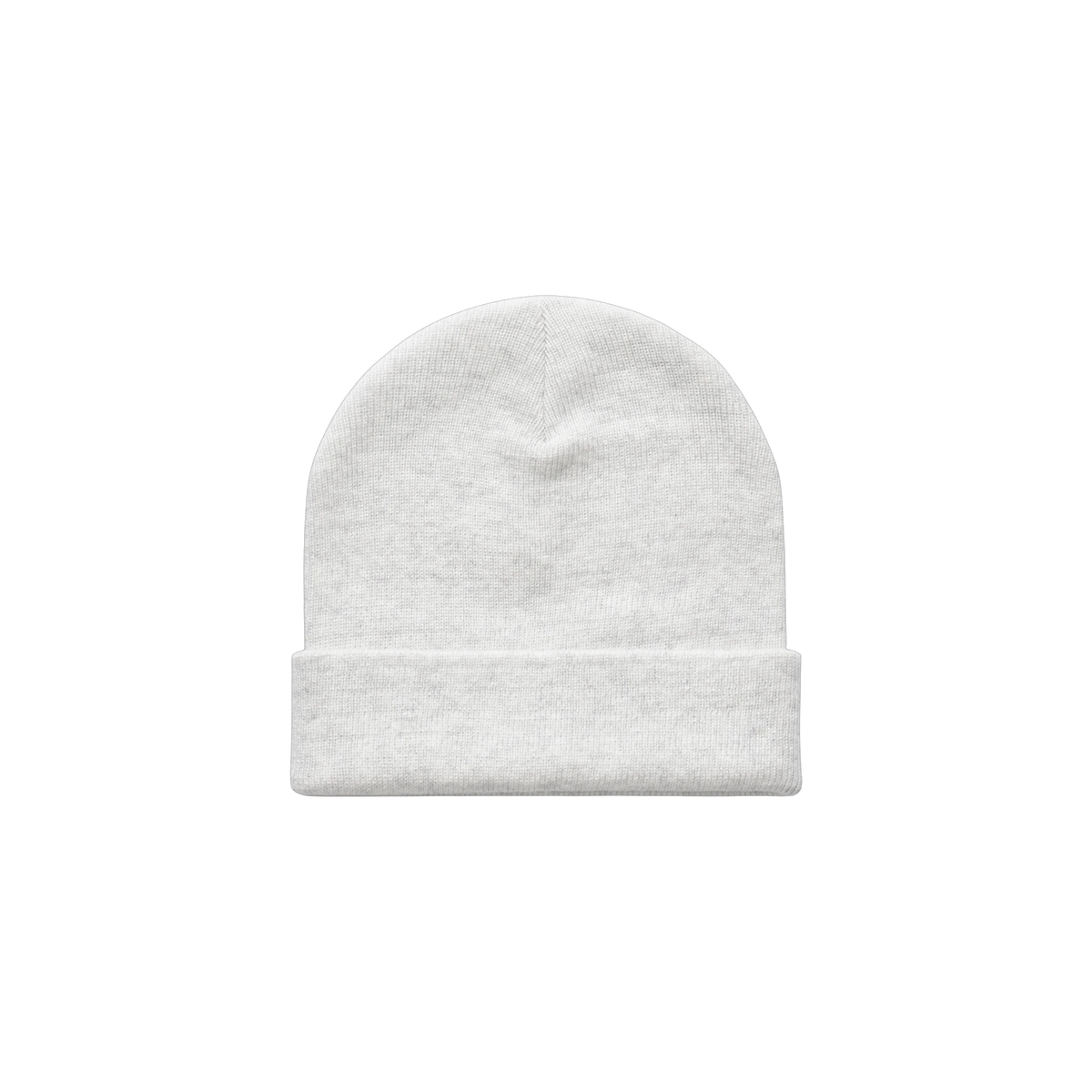 AS Colour Cuff Beanie in White Heather — custom branded by Motive