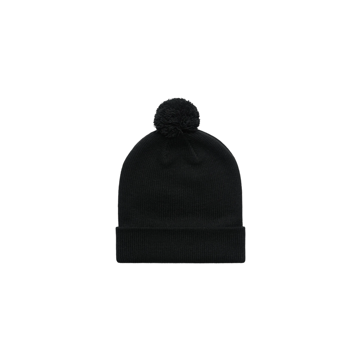 AS Colour Pom Pom Beanie in Black — custom branded by Motive