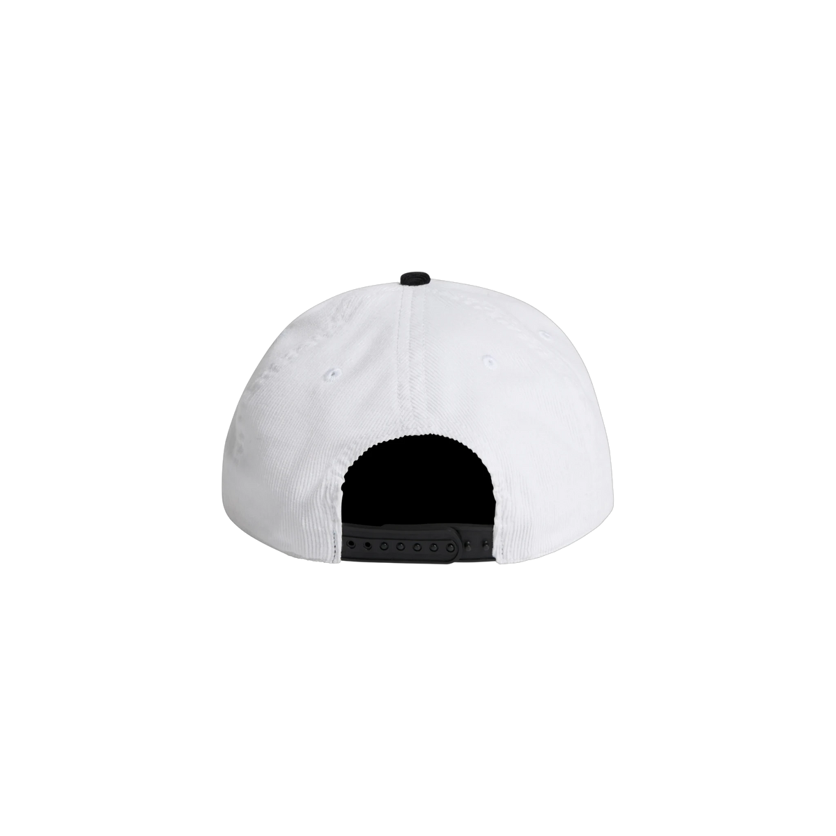 AS Colour Class Cord Two-Tone Cap in White/Black — custom branded by Motive