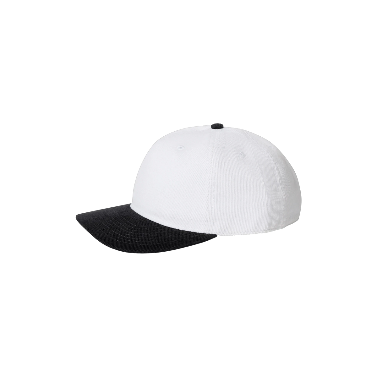AS Colour Class Cord Two-Tone Cap in White/Black — custom branded by Motive