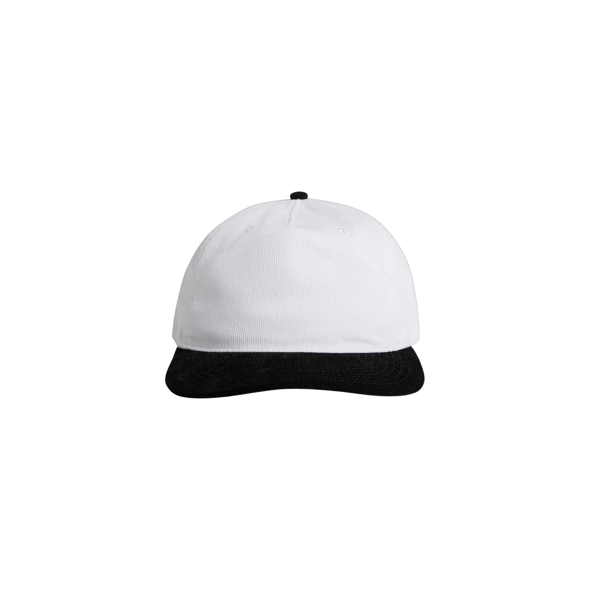 AS Colour Class Cord Two-Tone Cap in White/Black — custom branded by Motive
