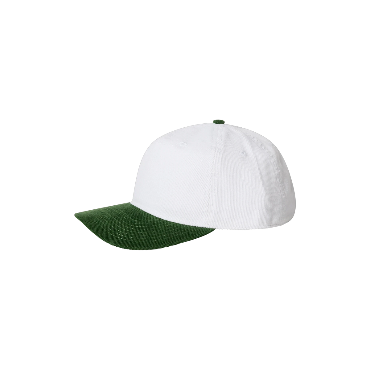 AS Colour Class Cord Two-Tone Cap in White/Forest