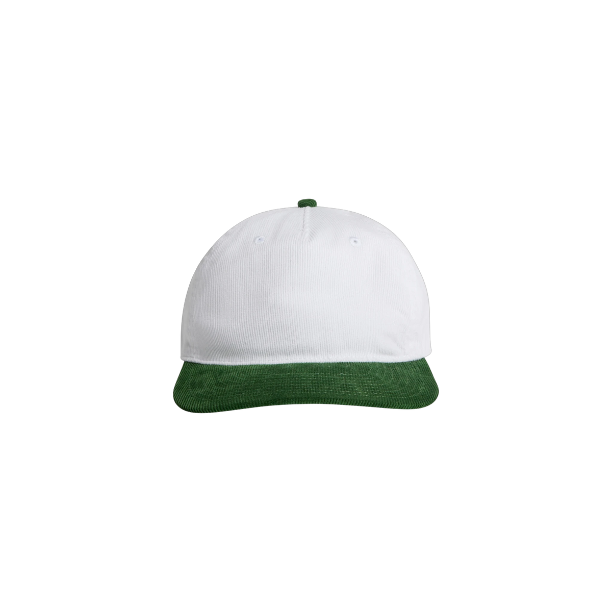 AS Colour Class Cord Two-Tone Cap in White/Forest