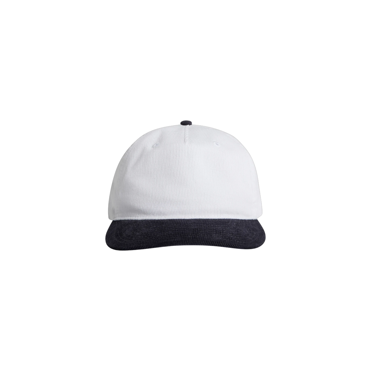 AS Colour Class Cord Two-Tone Cap in White/Ink Blue — custom branded by Motive